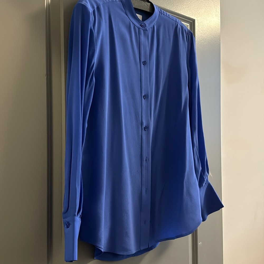 Equipment blue silk blouse. Never worn.